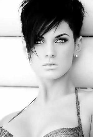 Best 25+ Short Hair Long Bangs Ideas On Pinterest | Long Pixie Intended For Very Short Haircuts With Long Bangs (View 1 of 20)