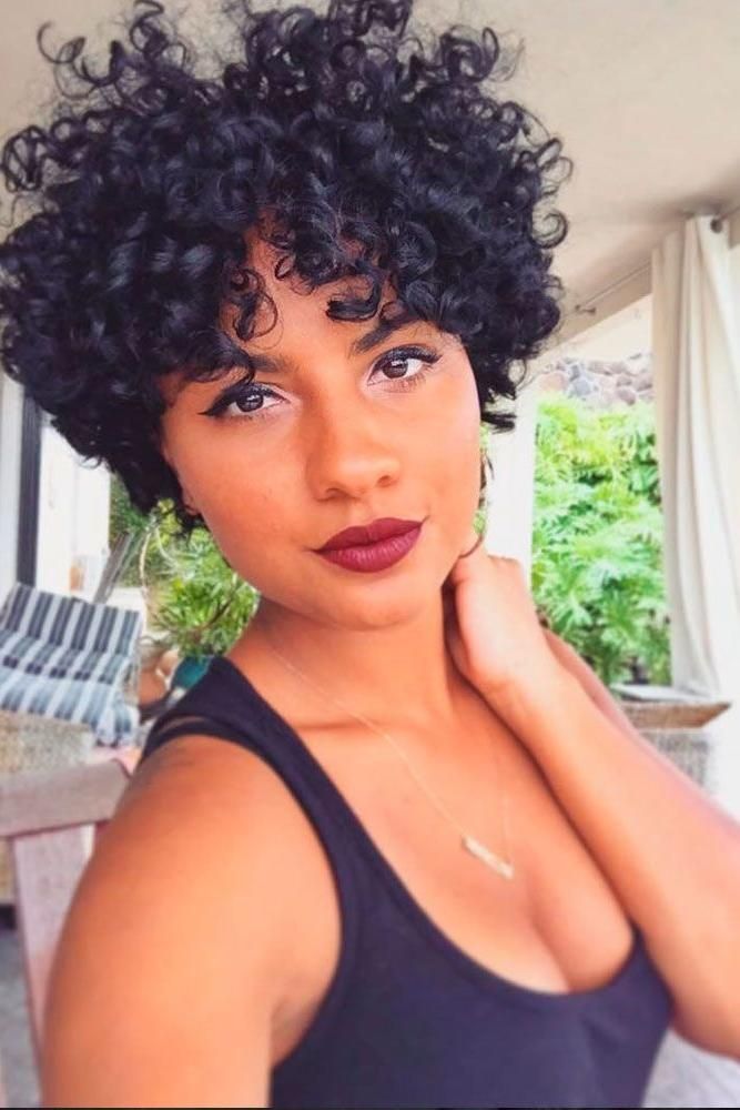 Best 25+ Short Natural Curly Hairstyles Ideas On Pinterest | Cute Throughout Short Haircuts For Black Curly Hair (View 7 of 20)