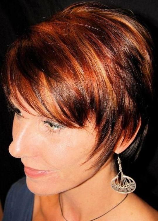 Best 25+ Short Red Hair Color With Highlights Ideas On Pinterest Regarding Short Hairstyles With Red Highlights (View 20 of 20)