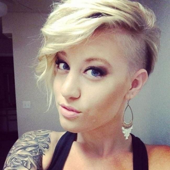 Best 25+ Short Shaved Hairstyles Ideas On Pinterest | Shaved Hair Pertaining To Short Haircuts With One Side Shaved (View 1 of 20)