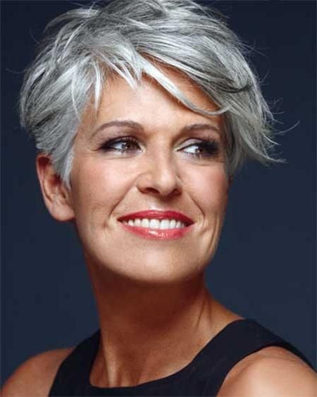 Best Short Haircuts For Gray Hair : 6 Short Hairstyles For Gray Throughout Short Hairstyles For Grey Haired Woman (View 1 of 20)