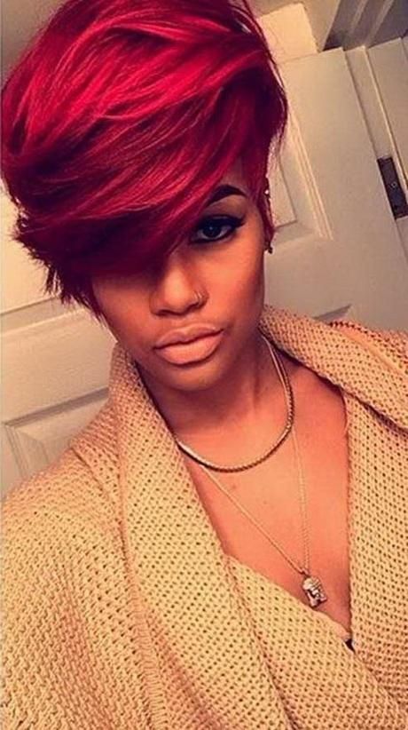 Black Short Cut Hairstyles 2016 Within Red And Black Short Hairstyles (View 18 of 20)