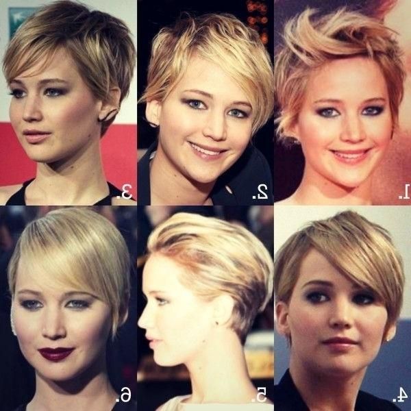 Jennifer Lawrence Short Haircuts: Cute Straight Hair – Popular Intended For Jennifer Lawrence Short Haircuts (View 14 of 20)