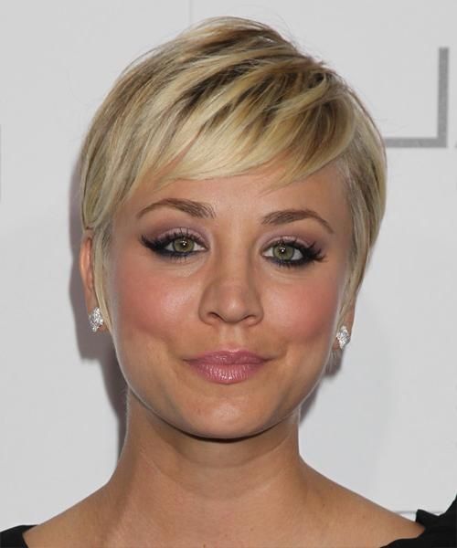 Kaley Cuoco Short Straight Formal Hairstyle – Medium Blonde With Kaley Cuoco Short Hairstyles (View 3 of 20)