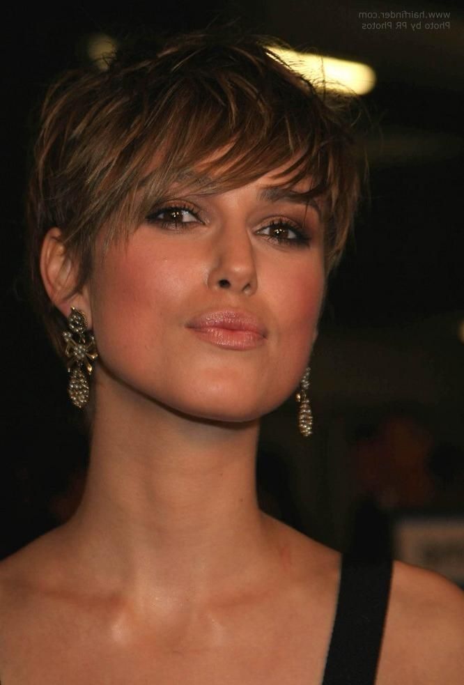 Keira Knightley With Her Hair Cut Short With Extra Long Bangs Intended For Keira Knightley Short Hairstyles (Gallery 19 of 20)