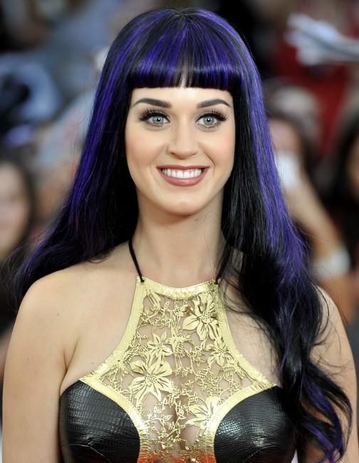 Latest Katy Perry Long Hairstyles Pertaining To Katy Perry Trendy Violet Long Hairstyle – Popular Haircuts (View 7 of 15)