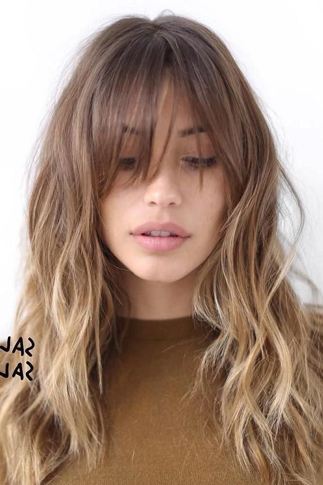 Latest Messy Long Haircuts Throughout Best 25+ Messy Bangs Ideas On Pinterest | Messy Fringe, Wavy Bangs (Gallery 14 of 15)