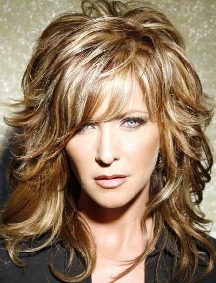 Most Current Curly Long Hairstyles With Bangs Throughout Best 25+ Long Shag Haircut Ideas On Pinterest | Long Shag, Medium (View 18 of 20)