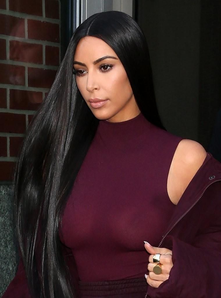 Most Current Kim Kardashian Long Hairstyles Intended For Kim Kardashian Long Hairstyles – Kim Kardashian Hair – Stylebistro (Gallery 6 of 20)