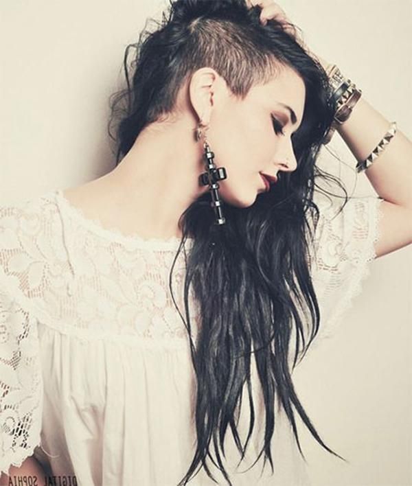 Most Recently Released Shaved Long Hairstyles Intended For 52 Of The Best Shaved Side Hairstyles (View 4 of 20)
