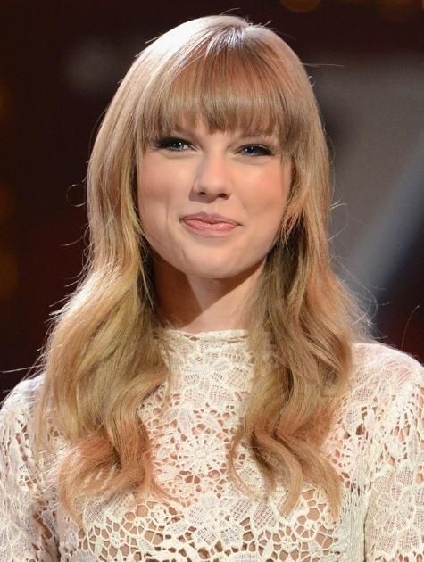 Most Up To Date Taylor Swift Long Hairstyles Intended For Long Hairstyles For Blunt Bangs: Taylor Swift Wavy Hair Style (View 6 of 15)