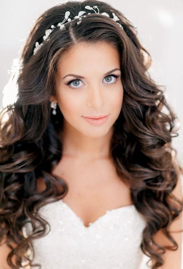 Recent Brides Long Hairstyles With Regard To Best 25+ Tiara Hairstyles Ideas On Pinterest | Wedding Tiara (View 3 of 20)