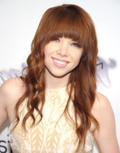 Recent Cute Long Hairstyles With Bangs Within Carly Rae Jepsen Long Hairstyles 2014: Cute Hairstyle For Bangs (View 3 of 20)