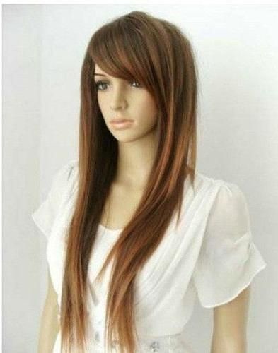 Recent Long Haircuts For Women With Straight Hair With Newest Fashion Style Women Girls Sexy Long Straight Hair Wig (View 11 of 15)