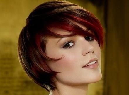 Short Haircut With Red Color Short Haircut With Red Color Inside Short Haircuts With Red Color (View 10 of 20)