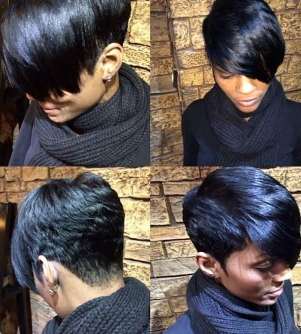 Short Hairstyles For African American Women With Heart Shaped Faces Pertaining To Short Hairstyles For African American Women With Round Faces (View 10 of 20)