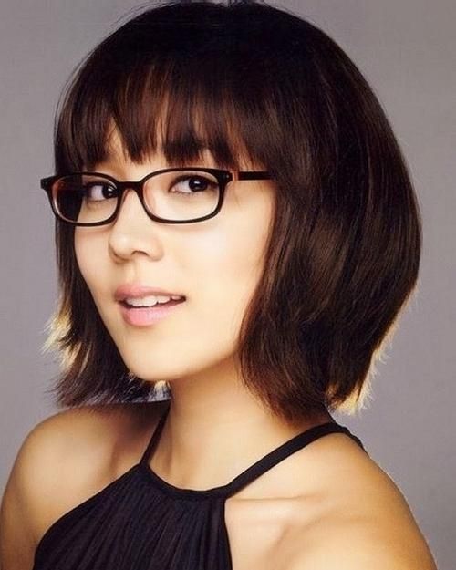 Short Hairstyles For Girls With Glasses Images – New Hairstyles Within Short Haircuts For Girls With Glasses (View 9 of 20)
