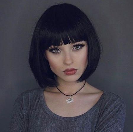 The 25+ Best Short Hairstyles With Bangs Ideas On Pinterest Regarding Short Haircuts With Bangs (View 17 of 20)