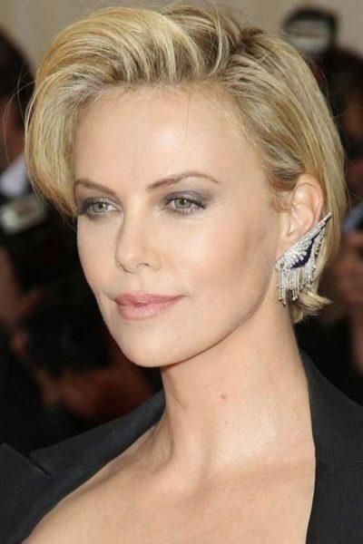 The Most Awesome And Also Stunning Charlize Theron Short Curly Regarding Charlize Theron Short Haircuts (View 15 of 20)
