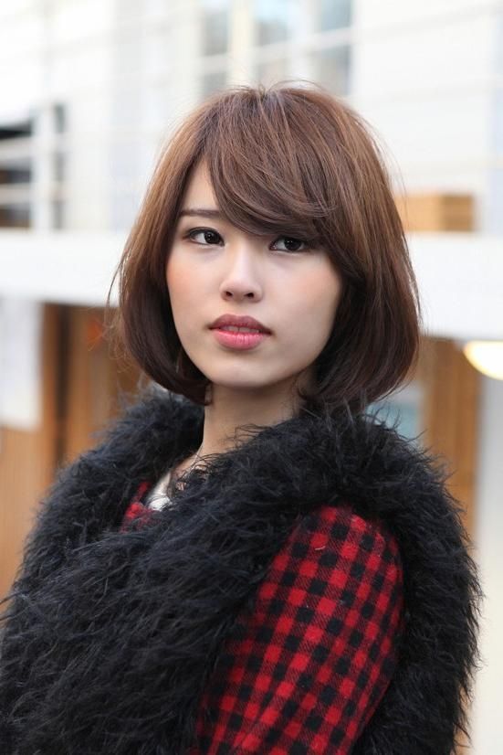 Messy Medium Bob With Long, Sexy Fringe – Simple Easy Daily Asian For Daily Asian Hairstyles (View 3 of 20)