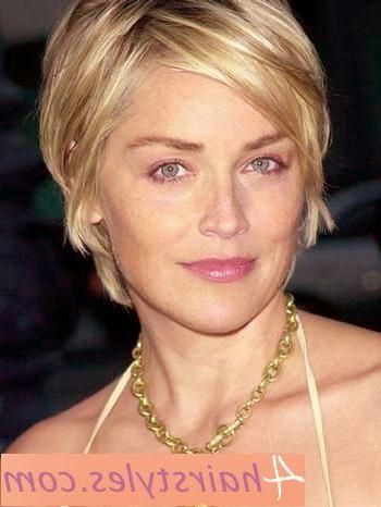 12 Impressive Sharon Stone Short Hairstyles – Pretty Designs With Latest Sharon Stone Pixie Haircuts (View 14 of 20)
