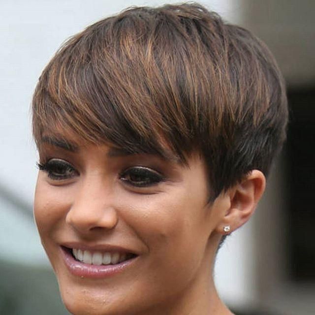 2018 Brown Pixie Haircuts With Simple Easy Daily Haircut Highlighted Pixie Cut For Medium To (View 9 of 20)