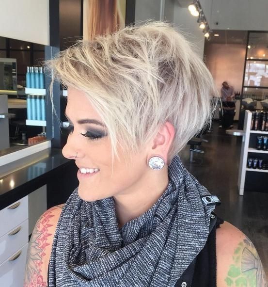 Adorable Pixie Haircut Ideas With Bangs – Popular Haircuts Pertaining To 2018 Platinum Pixie Haircuts (View 8 of 20)