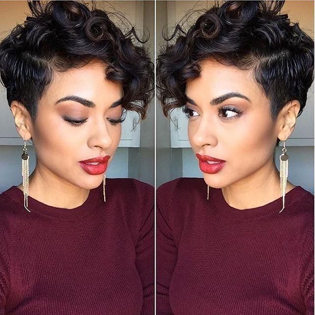 Curly Pixie, Pixie Throughout Fashionable Short Curly Pixie Haircuts (View 7 of 20)