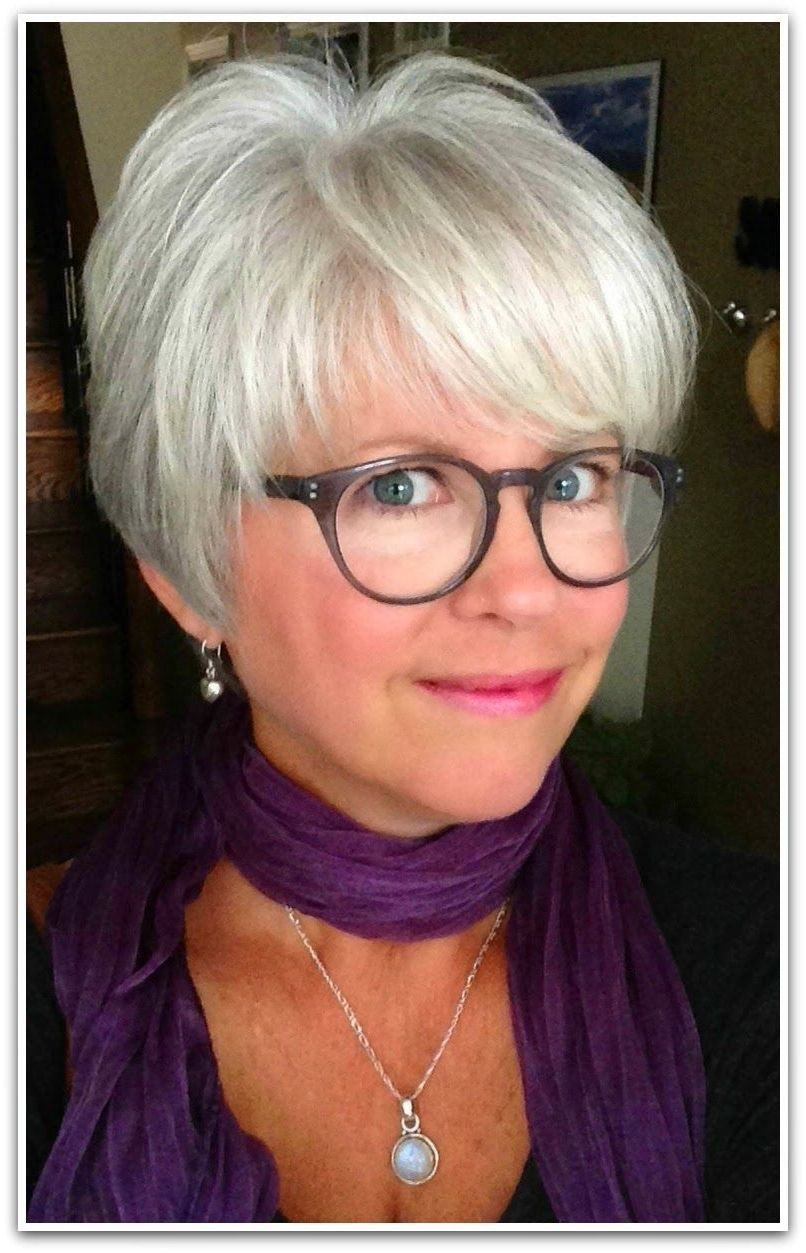 Famous Shaggy Grey Hairstyles With Regard To Cute Pixie Cut. She Grew Out Her Color In 6 Months (View 9 of 15)
