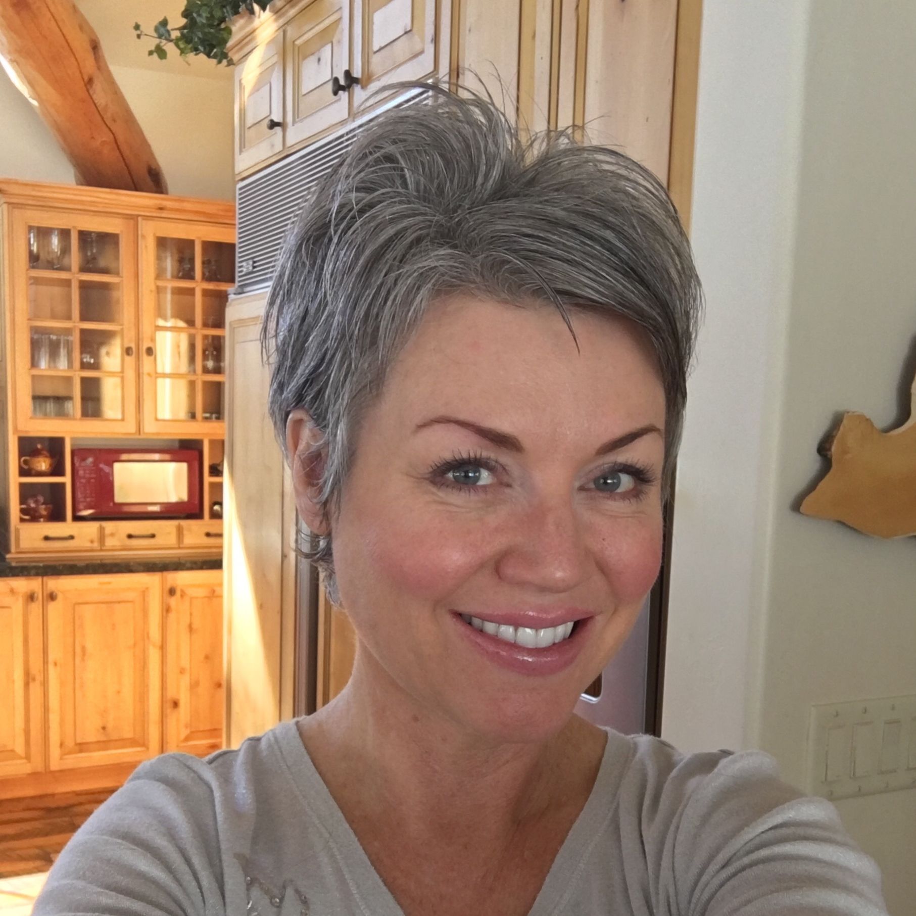 Favorite Shaggy Hairstyles For Grey Hair In Shortgreyhair #pixie #lettingitgrow (View 3 of 15)