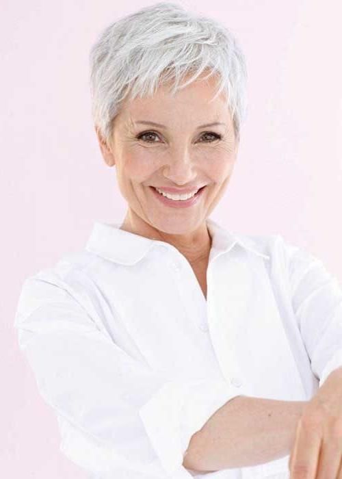 Latest Gray Hair Pixie Haircuts Inside Fine Hair Pixie For Mature Ladies (View 19 of 20)