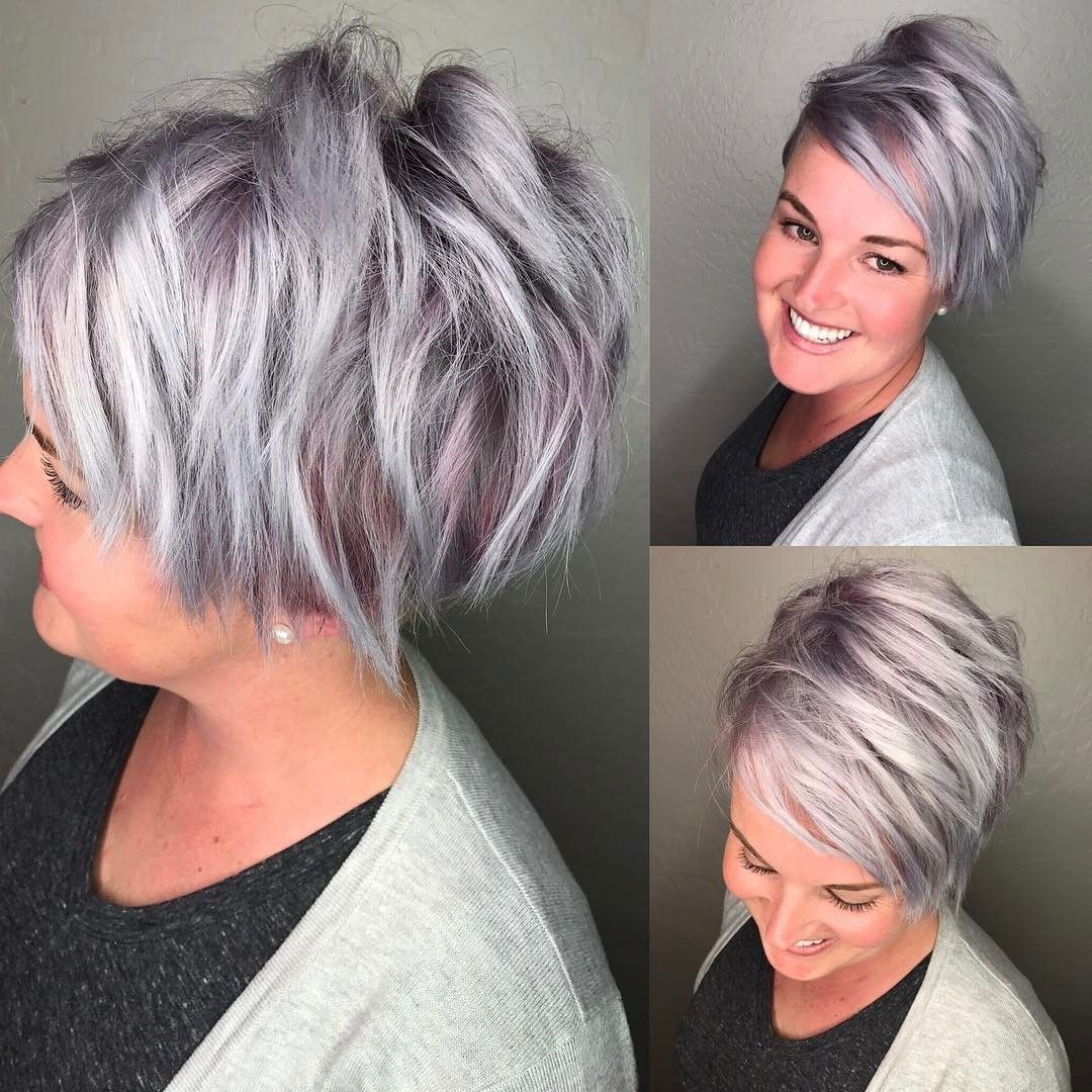 Popular Shaggy Grey Hairstyles Inside 30 Cute Pixie Cuts: Short Hairstyles For Oval Faces – Popular Haircuts (View 1 of 15)