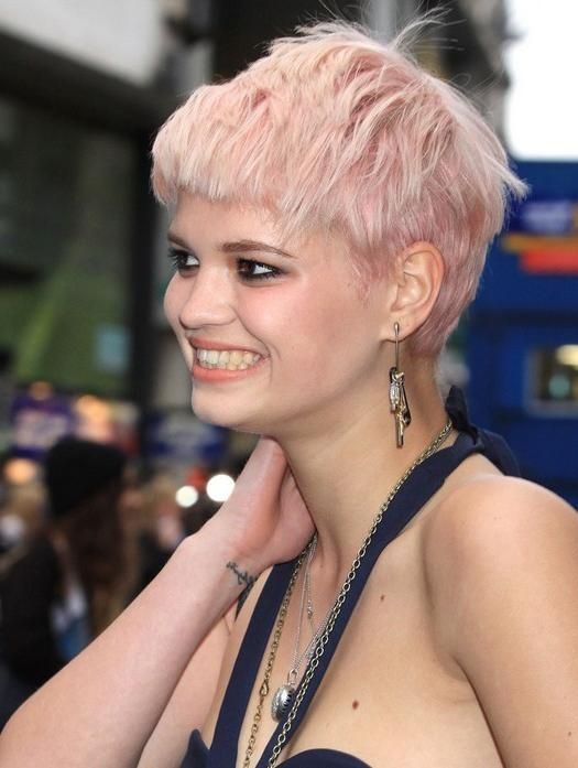 Sexy Pink Pixie Cut For Short Hair: Trendy Short Haircut For 2014 Regarding Latest Pink Pixie Haircuts (View 10 of 20)
