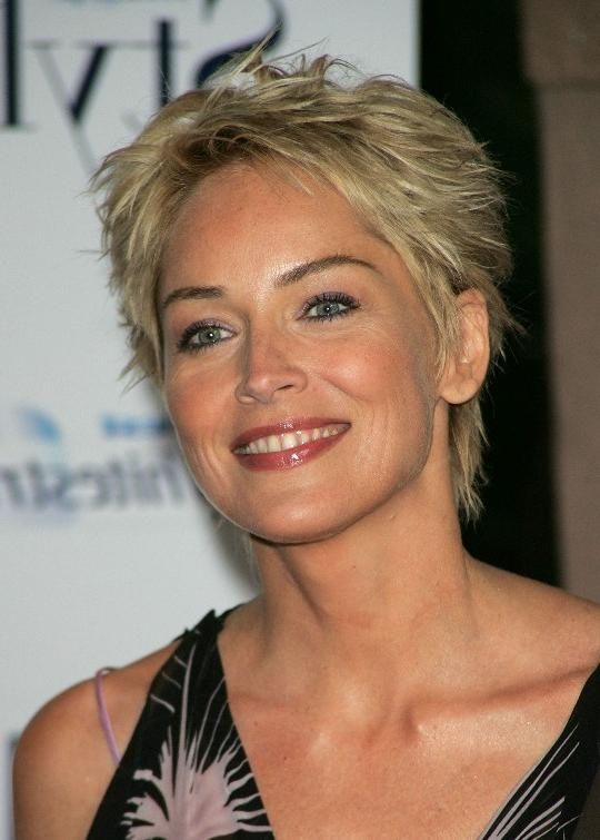 Short Pixie Cut For Women Over 50 – Sharon Stone Hair Style For Latest Sharon Stone Pixie Haircuts (View 3 of 20)