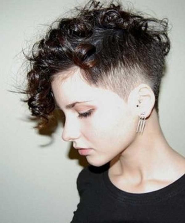 Trendy Pixie Haircuts With Shaved Sides For Curly Hair Shaved Side For Your Own Hairstyles – My Salon (View 11 of 20)