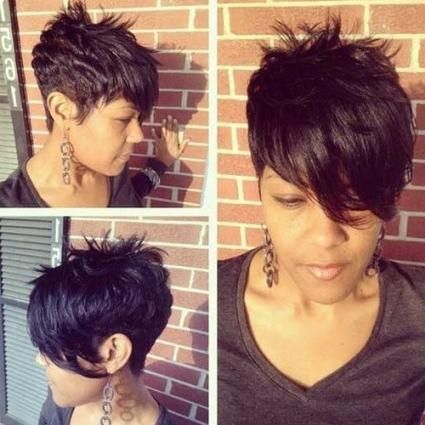 Well Liked Funky Pixie Haircuts Throughout Best Short Black Pixie Hairstyles  (View 20 of 20)