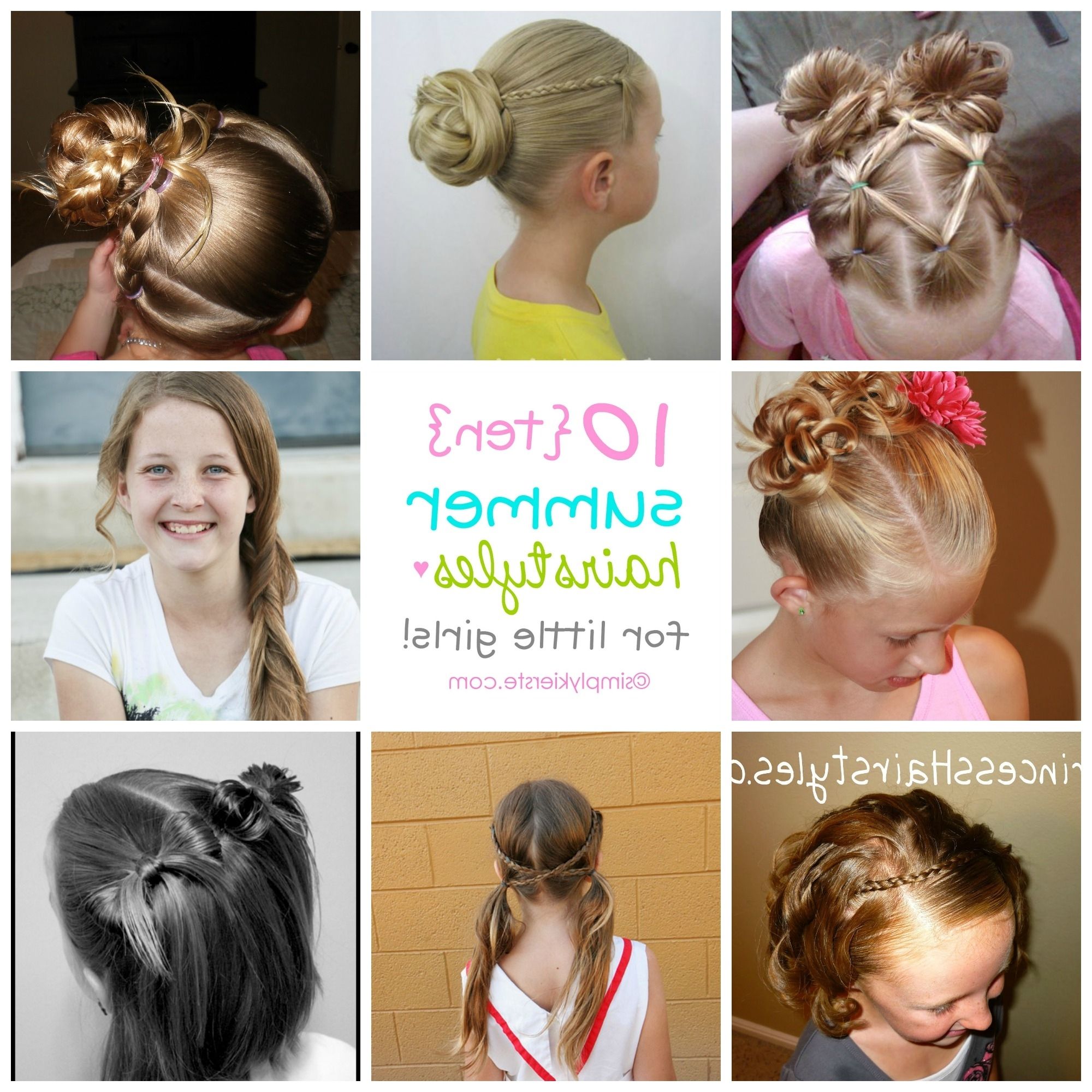 10 Fun Summer Hairstyles For Little Girls | Simplykierste For Little Girl Updos For Short Hair (View 2 of 15)