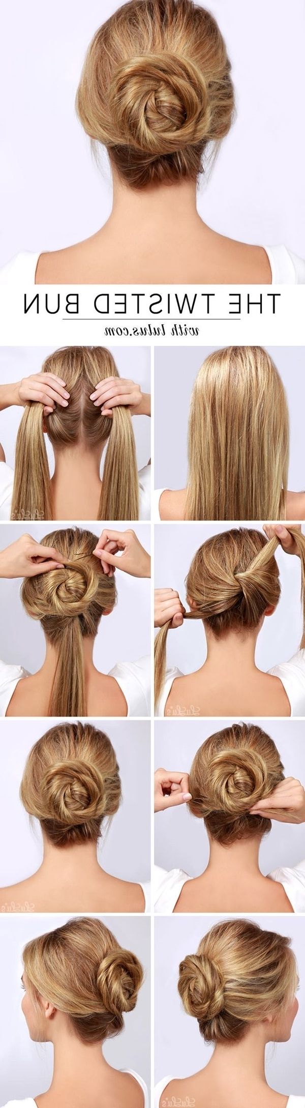 101 Cute & Easy Bun Hairstyles For Long Hair And Medium Hair With Regard To Easiest Updo Hairstyles For Long Hair (View 3 of 15)