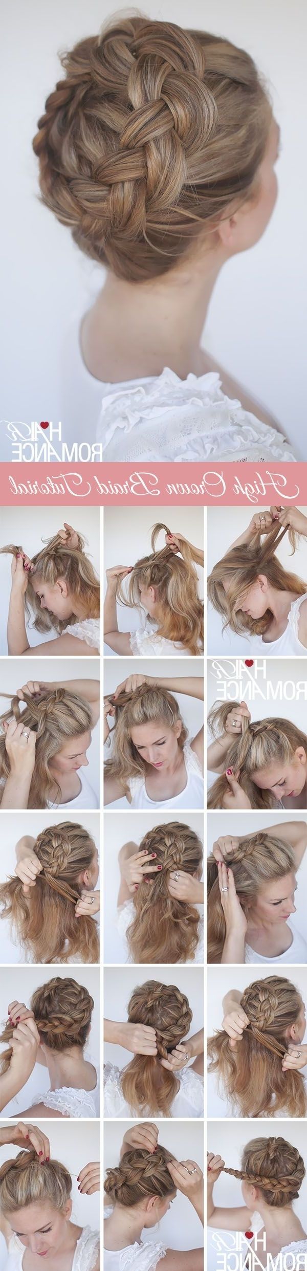 12 Pretty Braided Crown Hairstyle Tutorials And Ideas – Pretty Designs With Regard To Braided Crown Updo Hairstyles (View 13 of 15)
