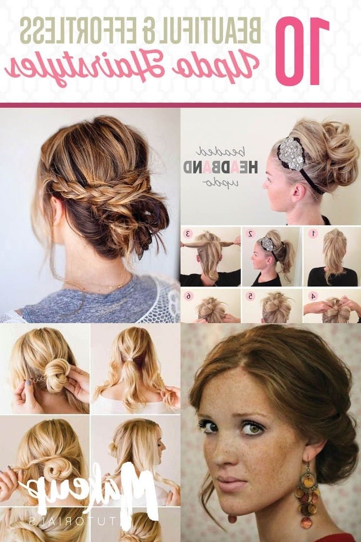 13 Updo Hairstyle Tutorials For Medium Length Hair | Updo, Hair Intended For Medium Long Hair Updo Hairstyles (View 1 of 15)