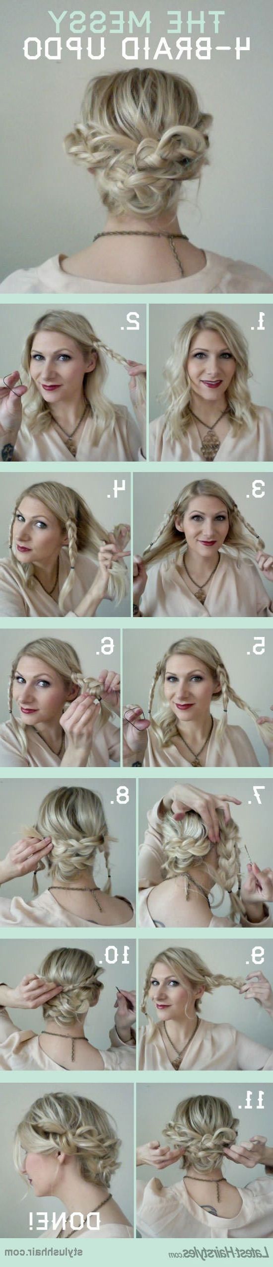 15 Cute And Easy Hairstyle Tutorials For Medium Length Hair – Gurl For Messy Updos For Medium Length Hair (View 15 of 15)