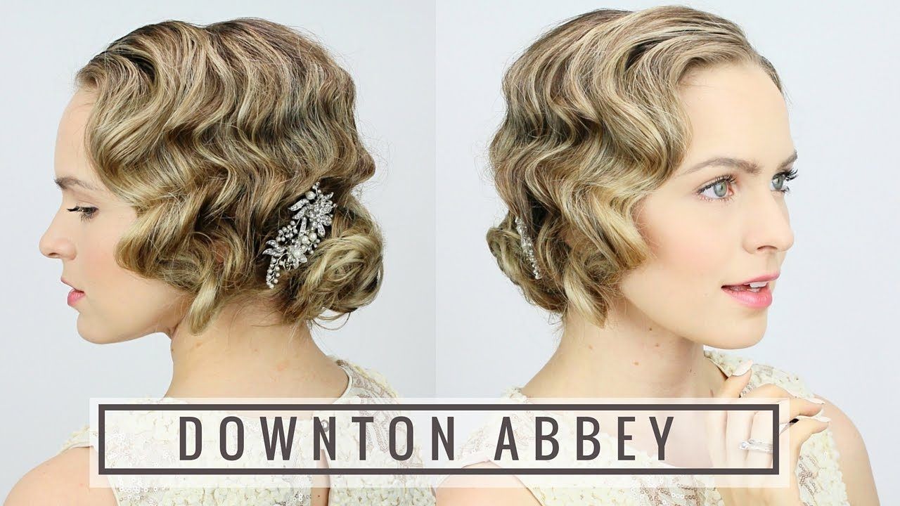 1920's Finger Wave Updo! – Youtube Inside Finger Waves Long Hair Updo Hairstyles (View 1 of 15)