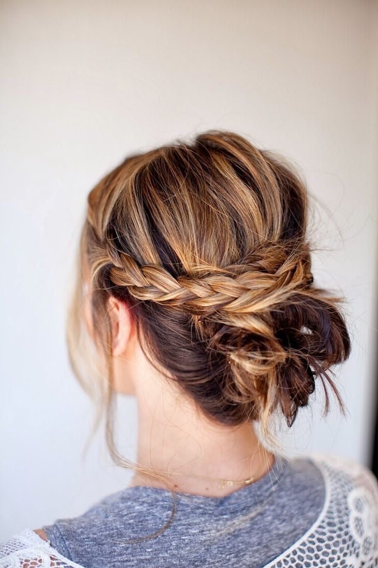 20 Easy Updo Hairstyles For Medium Hair – Pretty Designs For Easy Hair Updo Hairstyles (View 11 of 15)