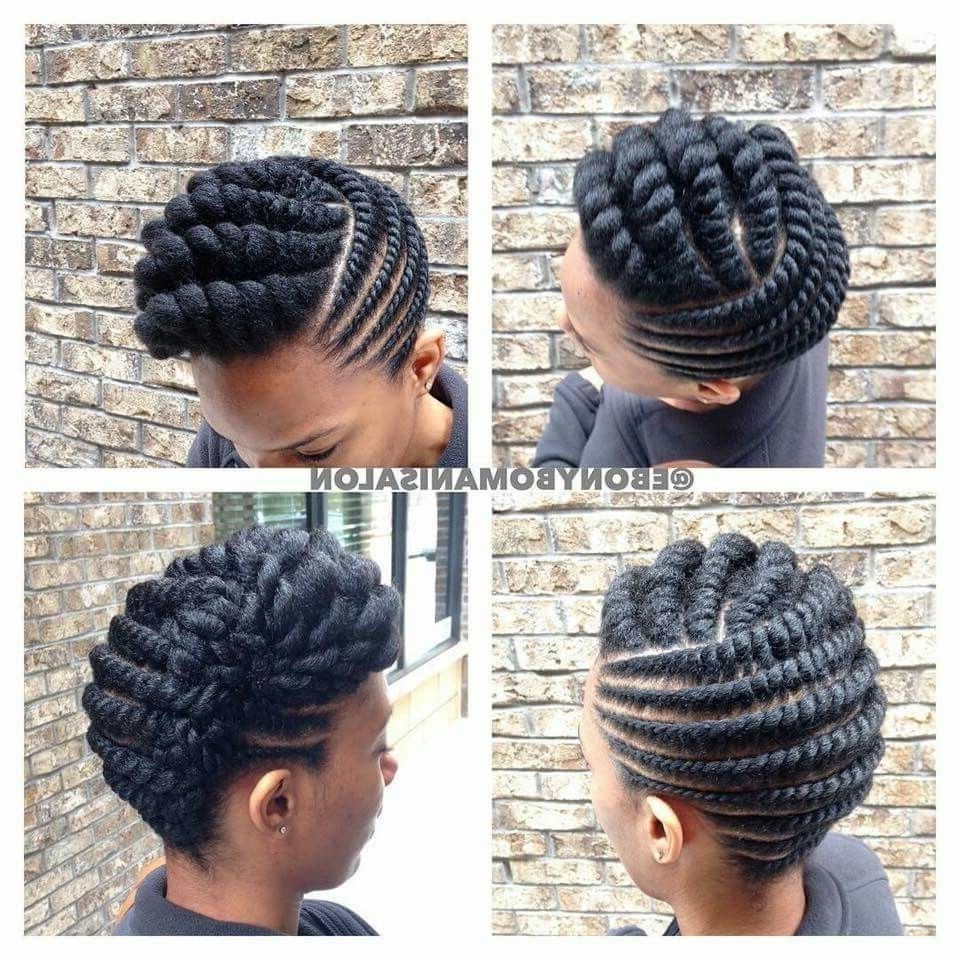 21 Gorgeous Flat Twist Hairstyles | Extensions, Board And Natural Inside Braided Updos With Extensions (View 2 of 15)