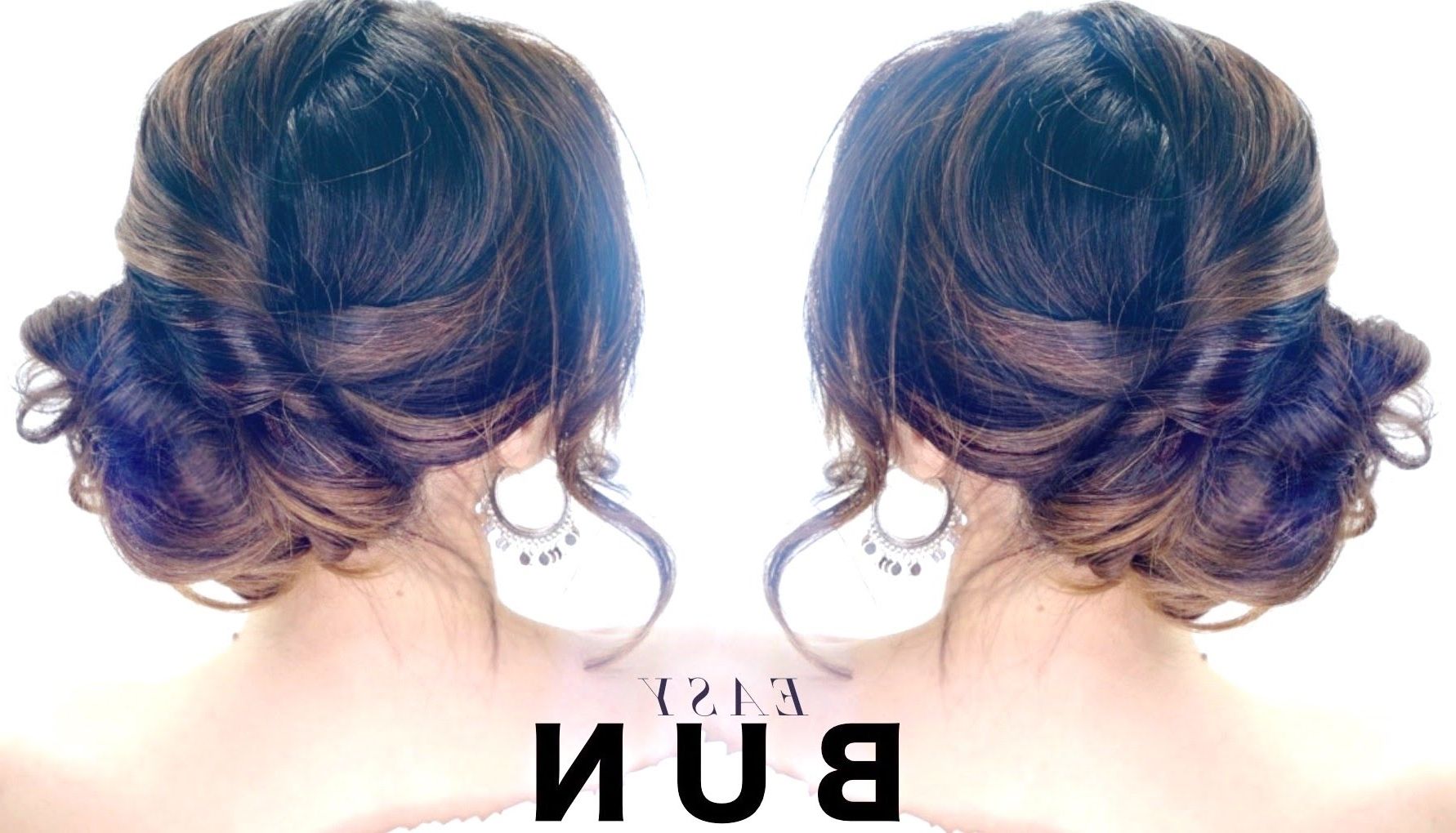 3 Minute Elegant Side Bun Hairstyle ☆ Easy Summer Updo Hairstyles In Easy Bun Updo Hairstyles For Medium Hair (View 8 of 15)