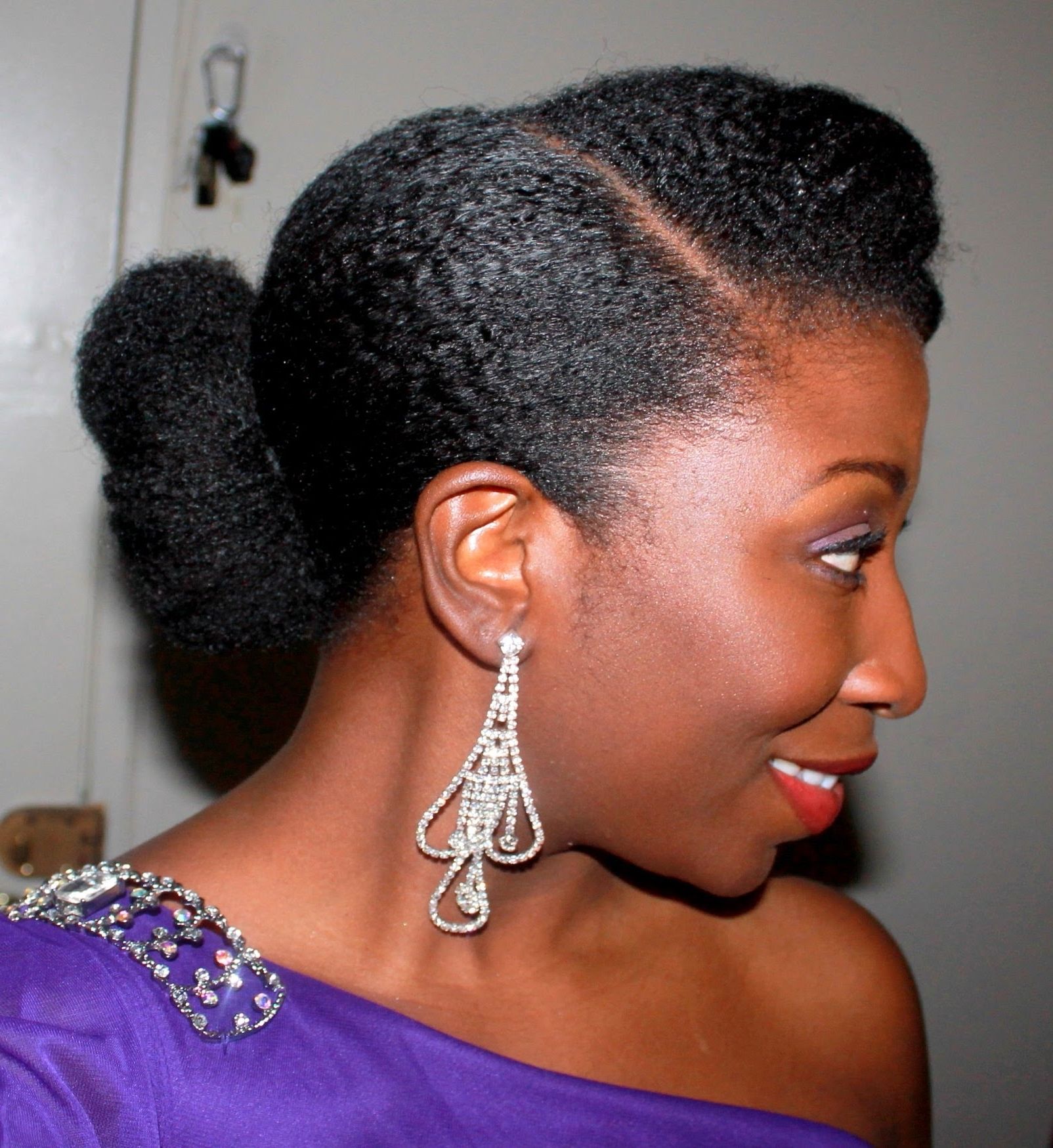 47) Elegant Updo On Stretched Natural Hair – Youtube Regarding African Hair Updo Hairstyles (View 13 of 15)