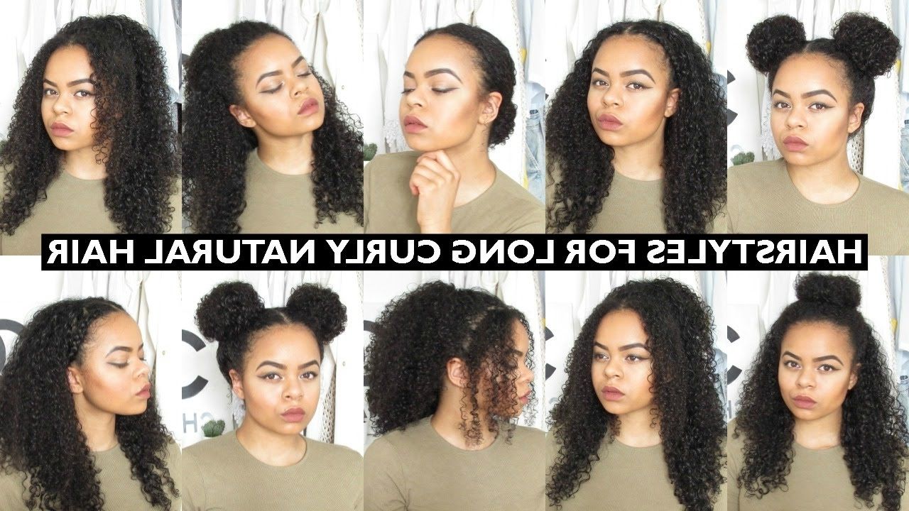 7 Easy Everyday Hairstyles For Long Natural Curly Hair – Youtube With Regard To Updos For Long Natural Hair (View 6 of 15)
