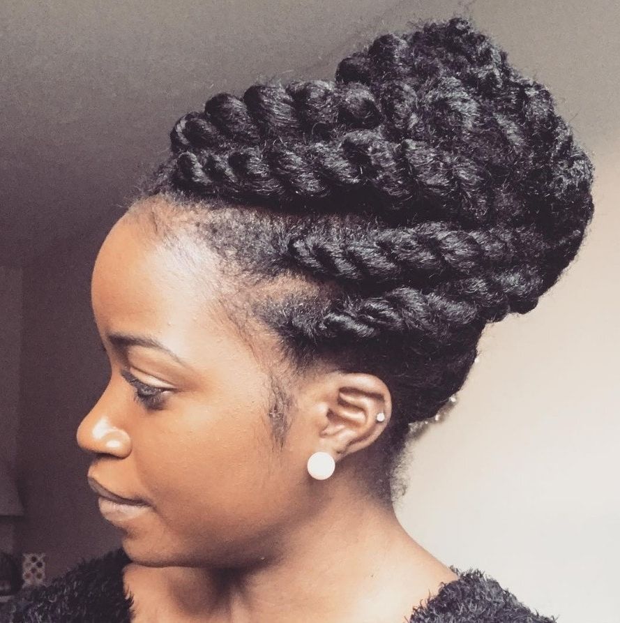 7 Two Strand Twist Styles That Are Giving Us Natural Hair Envy For 2 Strand Twist Updo Hairstyles (View 11 of 15)