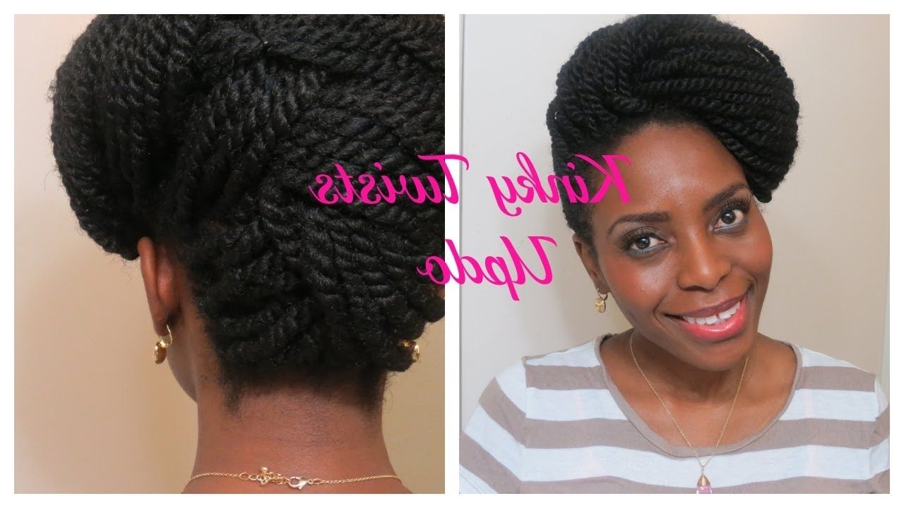 73* Kinky Twists Updo | Natura Hair Style – Youtube Inside Hair Twist Updo Hairstyles (View 13 of 15)