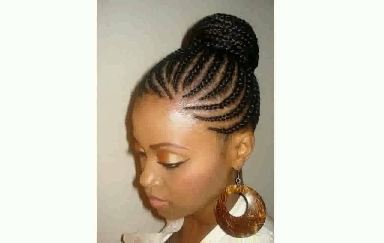 African American Braided Hairstyles [pumplove Specs] – Youtube For Braided Bun Updo African American Hairstyles (View 7 of 15)